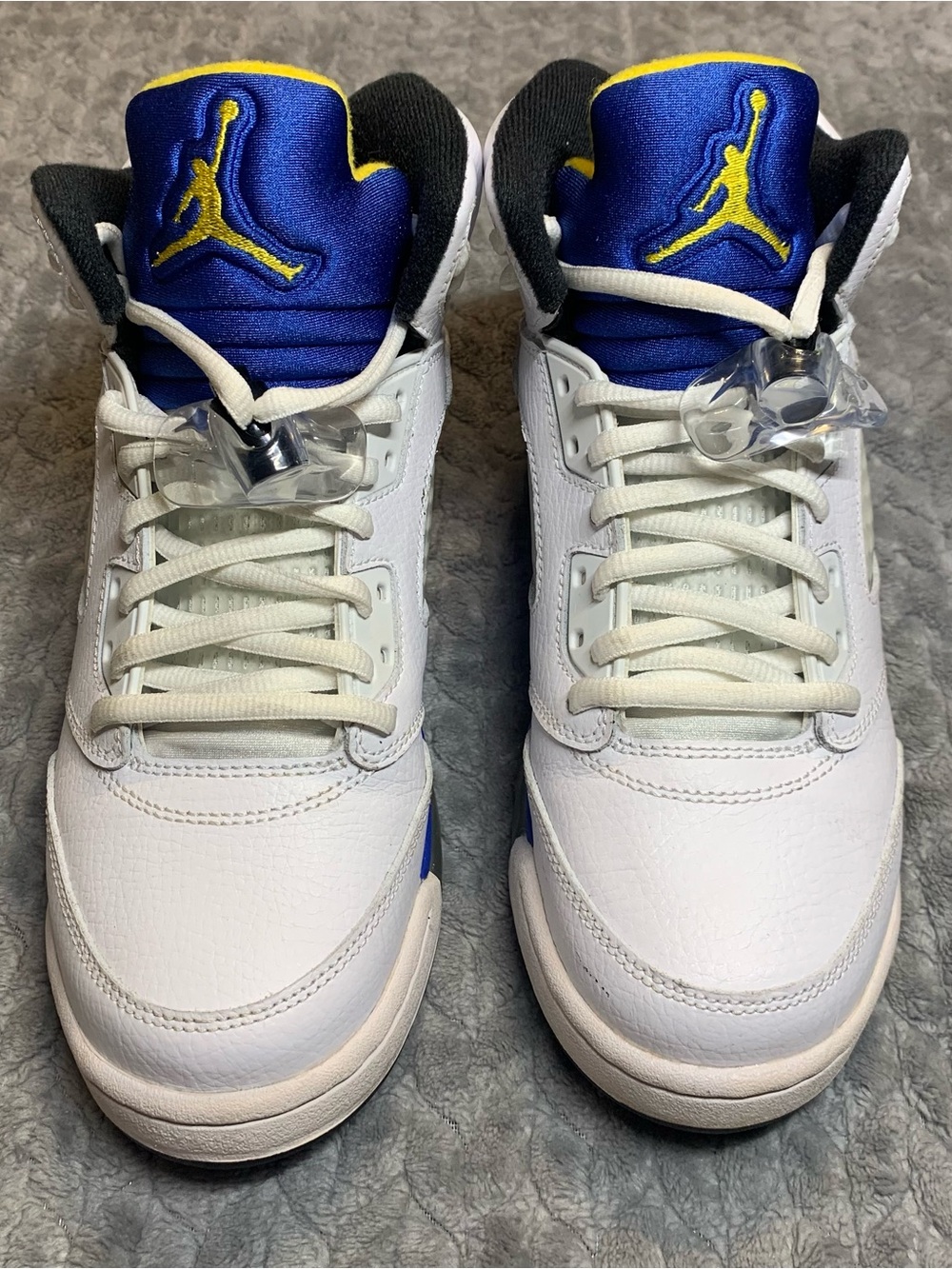 Jordan Kids White Blue Yellow Sneakers